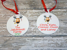 Load image into Gallery viewer, Personalized Reindeer Ornament