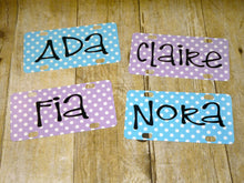 Load image into Gallery viewer, Polka Dot Personalized Mini License Plate