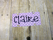 Load image into Gallery viewer, Polka Dot Personalized Mini License Plate