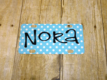 Load image into Gallery viewer, Polka Dot Personalized Mini License Plate