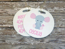 Load image into Gallery viewer, Baby Girl Elephant Bag Tag