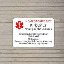 Load image into Gallery viewer, Aluminum Medical ID Card
