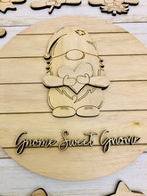 Load image into Gallery viewer, HALF SET DIY Unfinished Gnome door hanger w/ interchangeable inserts