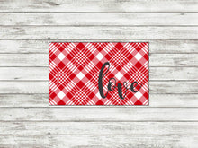 Load image into Gallery viewer, Love Gingham plaid Door/Wreath Sign,