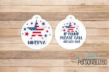 Load image into Gallery viewer, Stars and Stripes 4th of July Pet Id