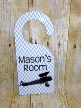Load image into Gallery viewer, Double Sided Checkerboard Kids Door Sign