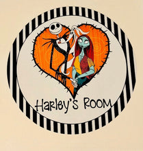Load image into Gallery viewer, Striped Nightmare before Christmas Door/Wreath Sign