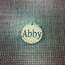 Load image into Gallery viewer, Orange Thin Chevron Pet ID