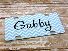 Load image into Gallery viewer, Blue Chevron  Mini License Plate