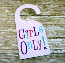 Load image into Gallery viewer, Girls Herringbone Room Door Hanger