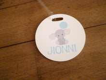 Load image into Gallery viewer, Baby Boy Elephant Bag Tag