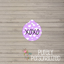 Load image into Gallery viewer, Purple/White Heart Design Pet Tag