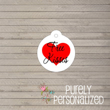 Load image into Gallery viewer, Free Kisses Heart Pet Tag