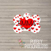Load image into Gallery viewer, Red Hearts Pet Tag