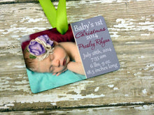 Load image into Gallery viewer, Keepsake Birth Stat Christmas Ornament