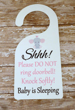 Load image into Gallery viewer, Shhh... Baby Elephant Door Hanger