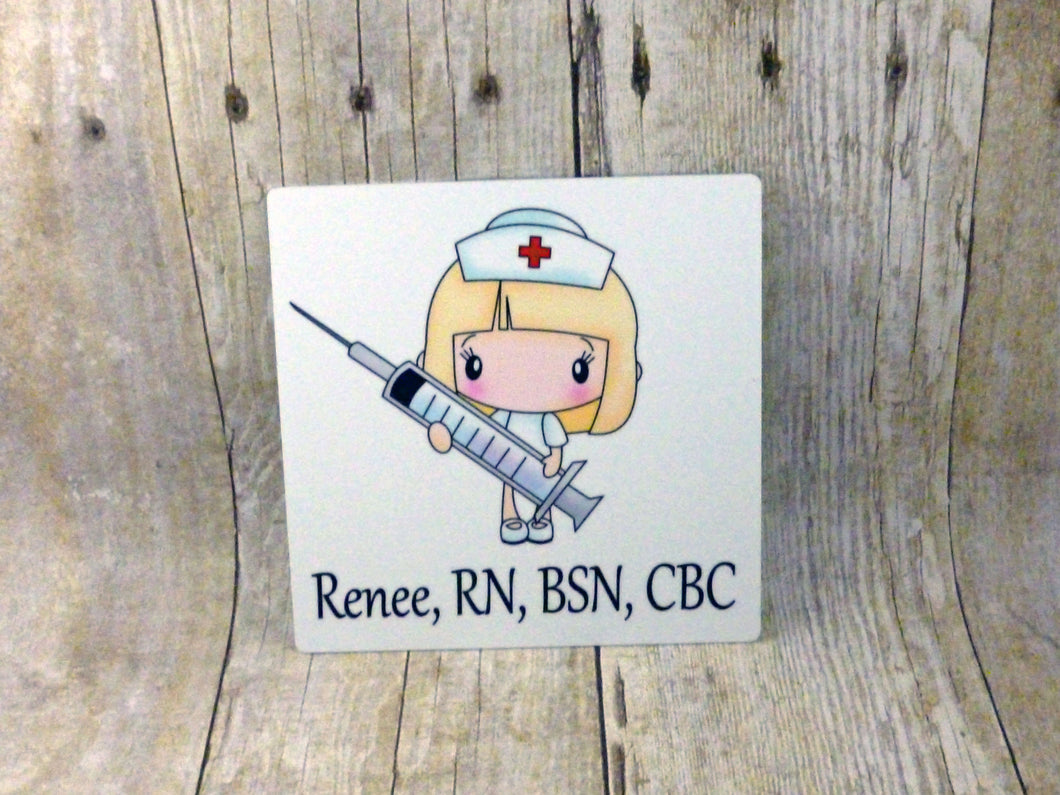 Personalized Nurse Locker Magnet Sign