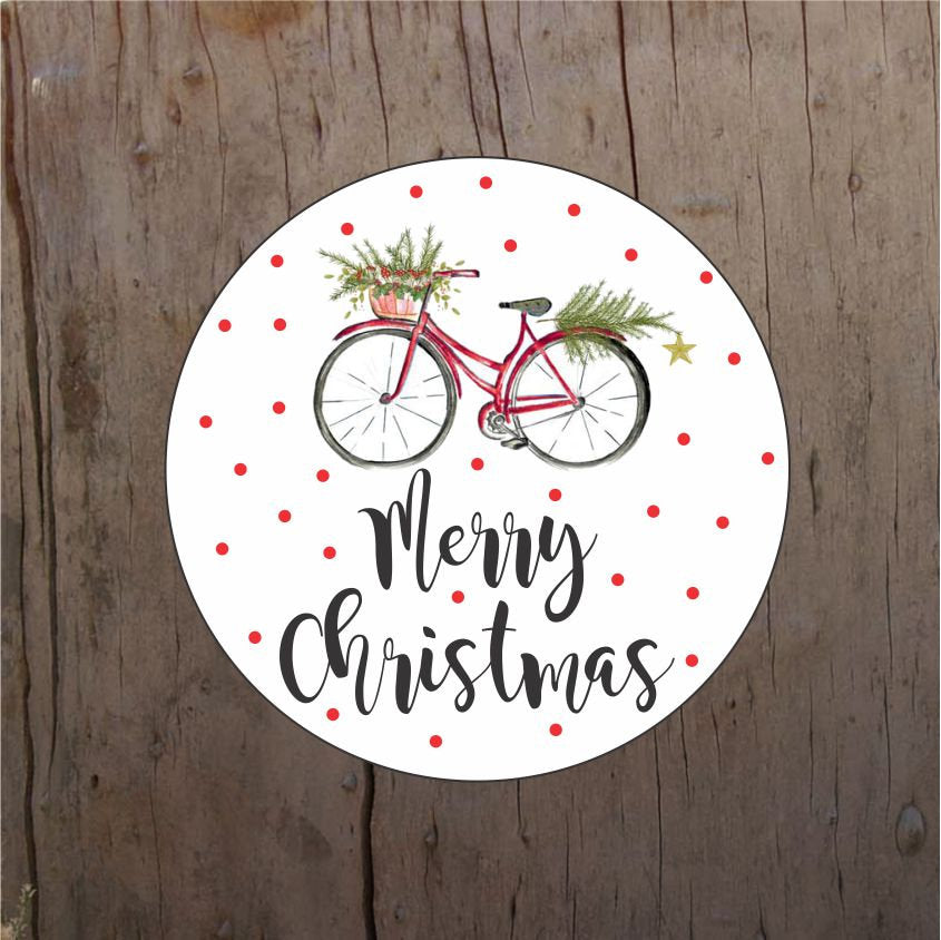 Round Christmas Bike Door/Wreath Sign