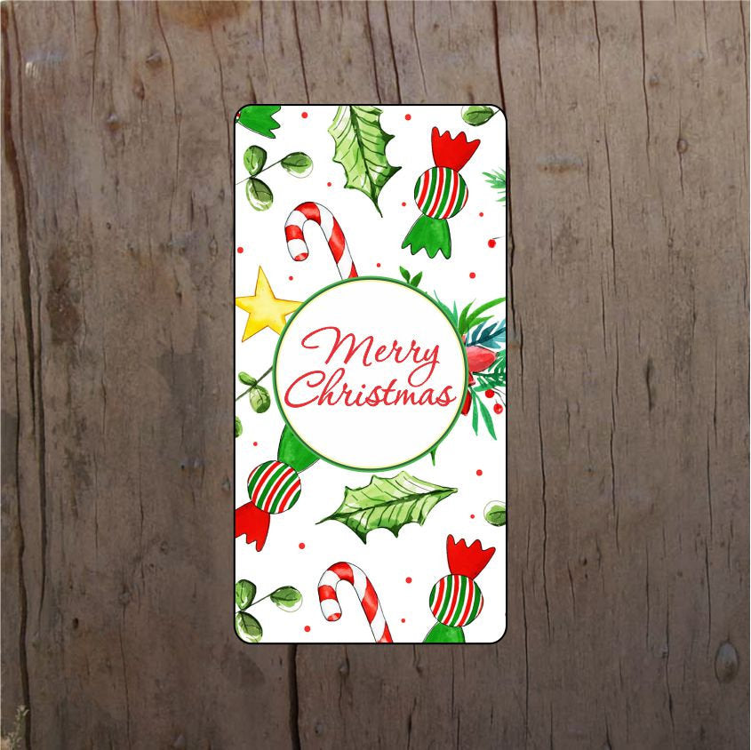 Candy Cane Floral Christmas Sign