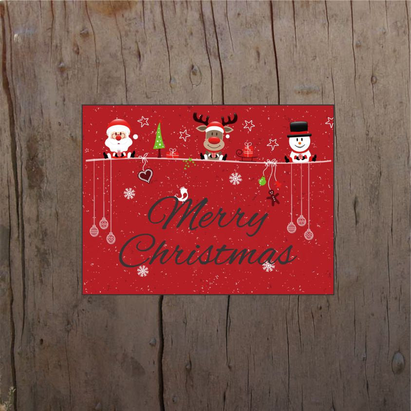 Reindeer, Snowman, Santa Christmas Door/Wreath Sign