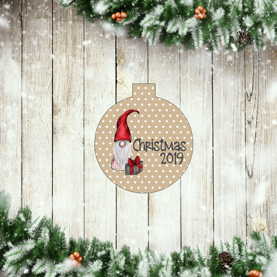 Gnome Polka Dot Ornament