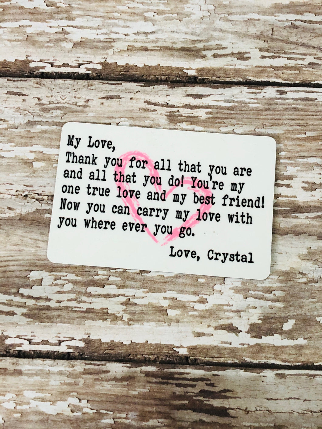 Personalized Aluminum Wallet Card