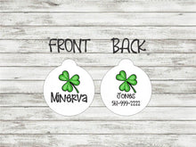 Load image into Gallery viewer, Lucky Shamrock/ Clover Pet ID Tag
