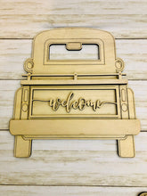 Load image into Gallery viewer, DIY Wood Vintage Truck door hanger with seasonal inserts HALF SET
