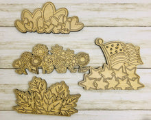 Load image into Gallery viewer, DIY Wood Vintage Truck door hanger with seasonal inserts HALF SET
