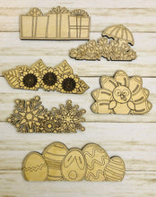 Load image into Gallery viewer, DIY Wood Vintage Truck door hanger with seasonal inserts HALF SET
