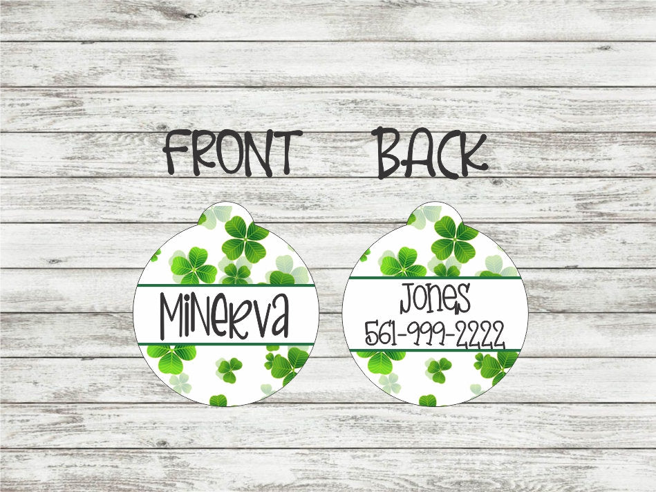 Shamrock/Clover Pet ID Tag