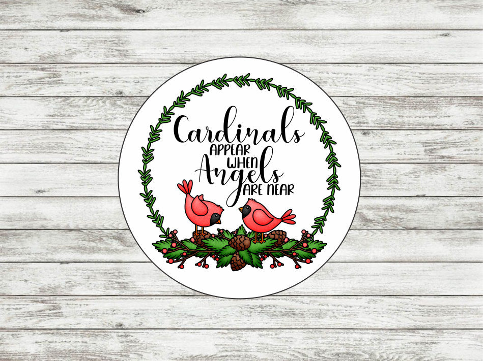 Red Cardinal Door/Wreath Sign