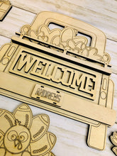 Load image into Gallery viewer, DIY Wood Vintage Truck door hanger with seasonal inserts HALF SET
