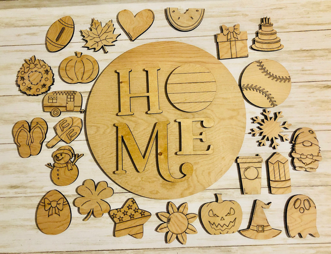 DIY Unfinished Interchangeable Home Sign Kit