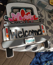 Load image into Gallery viewer, DIY Wood Vintage Truck door hanger with seasonal inserts HALF SET
