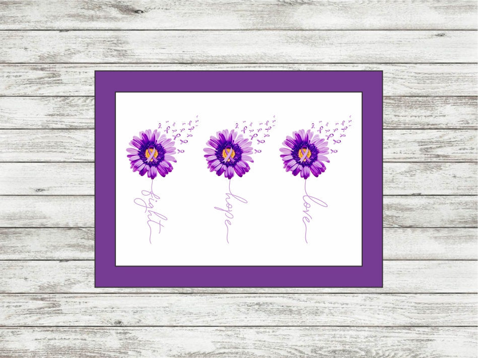 Cancer Awareness Ribbon Door/Wreath Sign