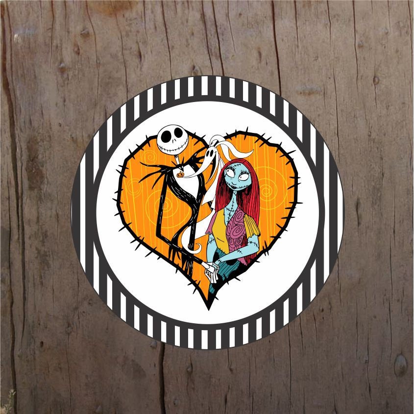 Striped Nightmare before Christmas Door/Wreath Sign