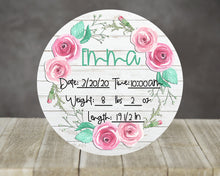 Load image into Gallery viewer, Nursery Baby Stat Sign
