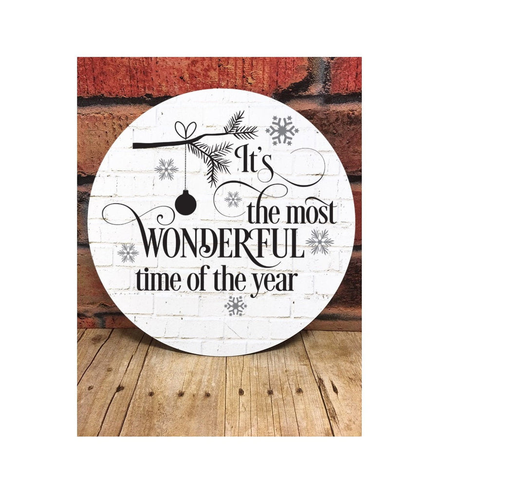 It the Most Wonderful Time of the Year Door/Wreath Sign