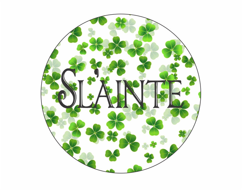 Four Leaf Clover Sl'ainte Door/Wreath Sign