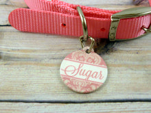Load image into Gallery viewer, Pink Damask Cat/Dog Tag
