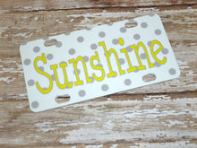 Load image into Gallery viewer, Gray Polka Dot Mini License Plate
