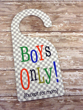 Load image into Gallery viewer, Double Sided Checkerboard Kids Door Sign
