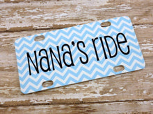 Load image into Gallery viewer, Blue Chevron Mini License Plate
