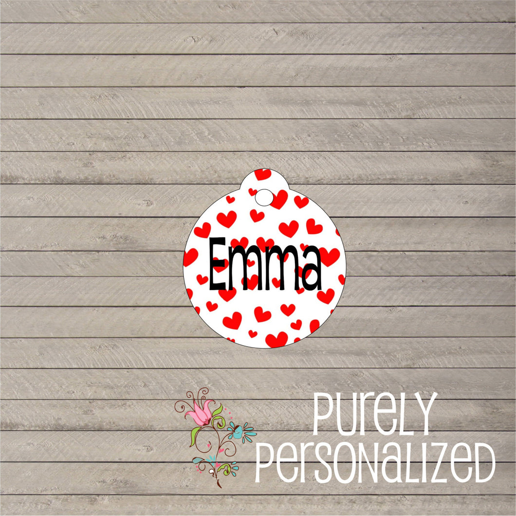 Red Heart Pet Name Tag