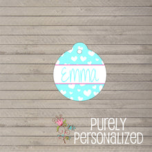 Load image into Gallery viewer, Blue/Pink Hearts Pet Tag
